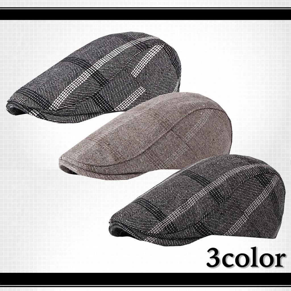 WHITE FANG Hunting Hat Cap Checkered Pattern Cold Protection Wool Golf CA419 Autumn/Winter Men's (03 Brown)