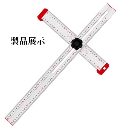 Carpenter's Measuring Tool, T-Shaped Combination Angle Precision T-Shaped Square Ruler, Aluminum Alloy Layout Measuring Marking Construction Setting R