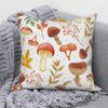 Plant Leaf Flower Pillowcase Farmhouse Home Sofa Car Decorative   Mushroom Cushion Cover