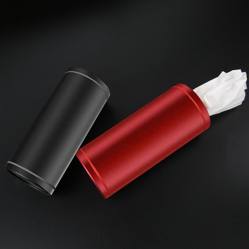 Creative Car Tissue Box Metal Paper Towel Tube Auto Tissue Paper Holder Case Car Home for Girls Car Interior