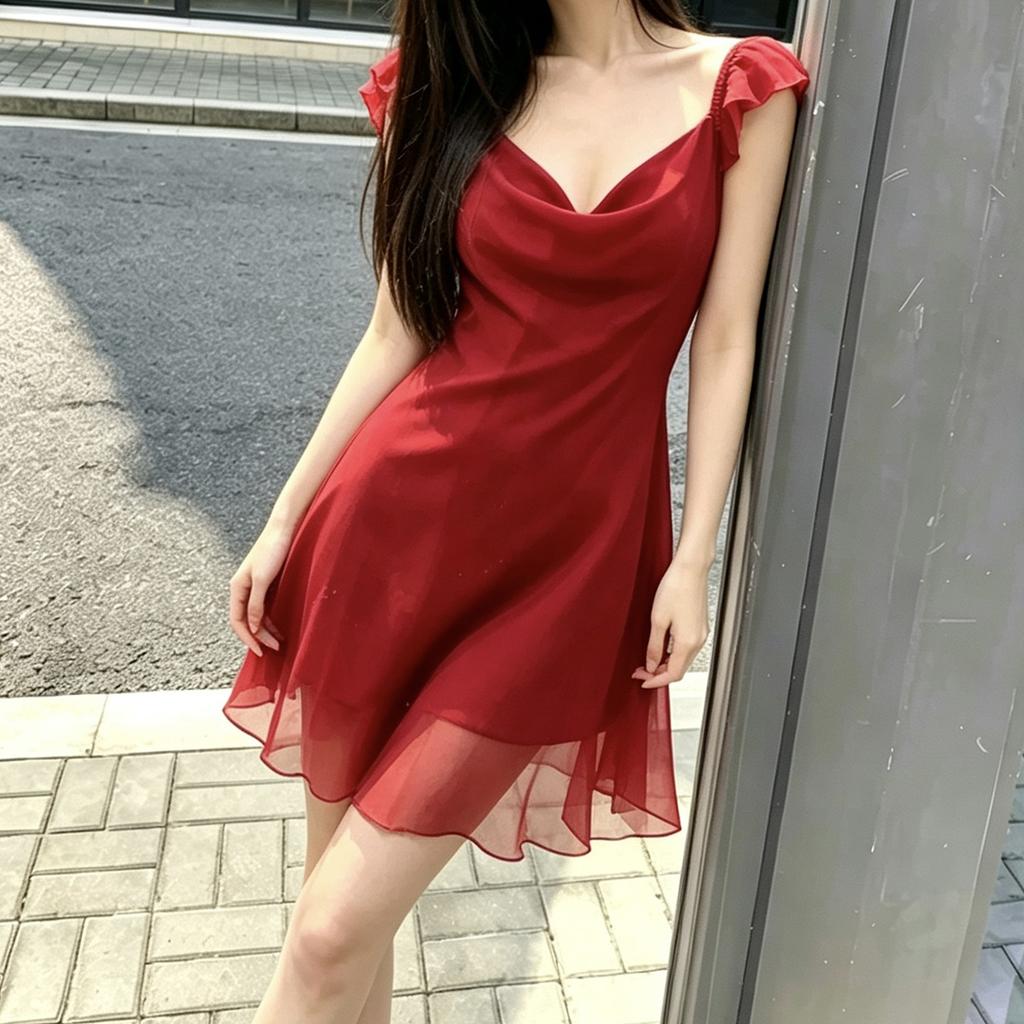 European and American summer new fashion suspender gauze laminated flying sleeves elegant temperament style dress women