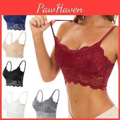 Spitzen Komfort BH Top Damen Bralette Einfarbige Sexy Unterwäsche Weste Damen Ausgeschnitten Drahtlos Lingerie Nahtloser BH