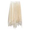 Irregular Cut Lace Splicing Puffy Skirt Women's Spring New High Waist A Word Loose Big Swing Umbrella Skirt