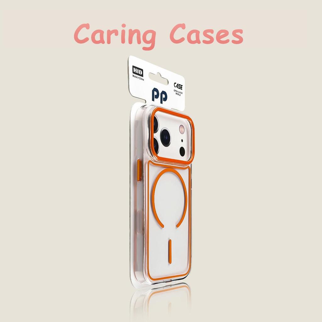 For iPhone 17 Pro Max Case High-Transparency Decorative Line Slim Magnetic Ring Anti-Drop Minimalist Case with iPhone 16 15