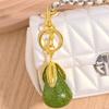 Trendy Large Pear Resin Keychain Pendant for Women