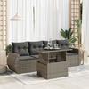 Vidaxl 5-Cz. Set da Giardino, Cuscini, Rattan PE Grigio
