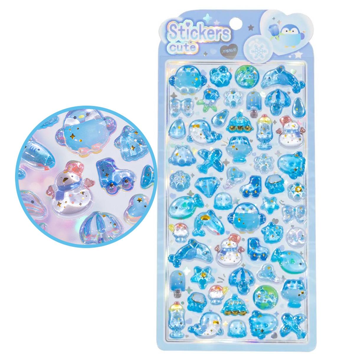 

Cartoon Minimalist Reward Dreamy Rabbit Crystal Embossed Foam Hand Account Decoration Painting Gifts YTES 3D Entertaining Play Safe Kid Friendly Fun