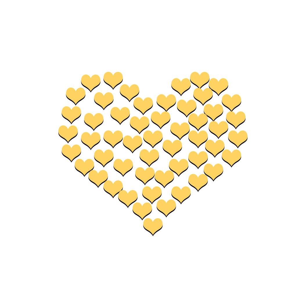 100Pcs Wall Decoration Mirror Acrylic Heart Sticker Self-adhesive 3D Decal for Kids Bedroom Living Room