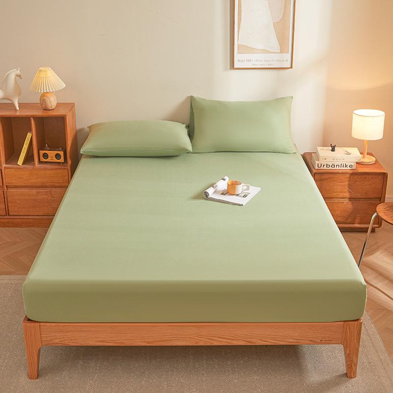 Plain Color Fitted Sheet Queen Size Bedsheets Soft Bed Linen with Elastic Band Home Bed Cover sabanas (Pillowcase Need Order)
