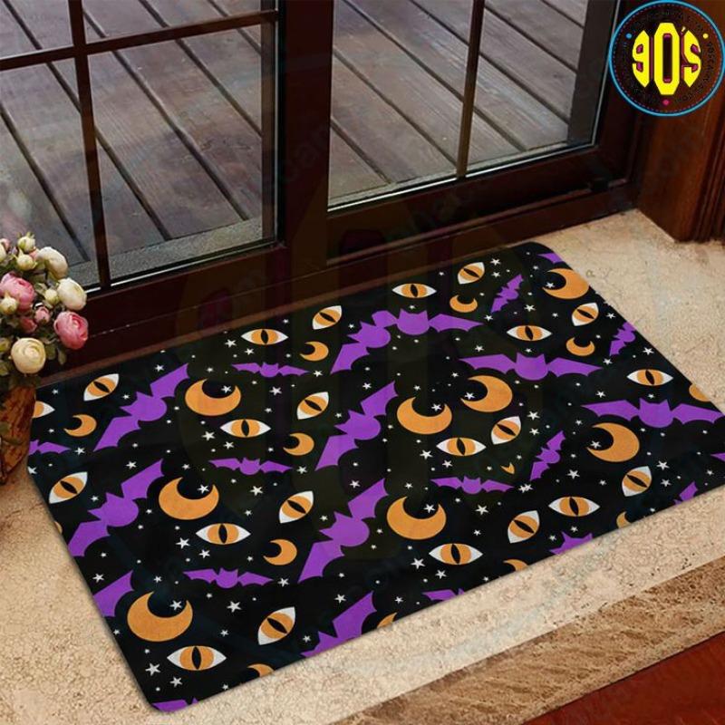 1pc Halloween Welcome Door Mat Spooky Bat Home Party or Gift Perfect for Porch Festive Entryway Accessory Decorative Welcome Mat