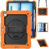 For iPad Air 13 (2025)/(2024) Case PC+Silicone Dust-Proof Tablet Cover with PET Screen Protector/Shoulder Strap
