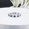 S925 Sterling Silver High Carbon Diamond Eternity Ring - Women's Simple Stackable Full Diamond Design