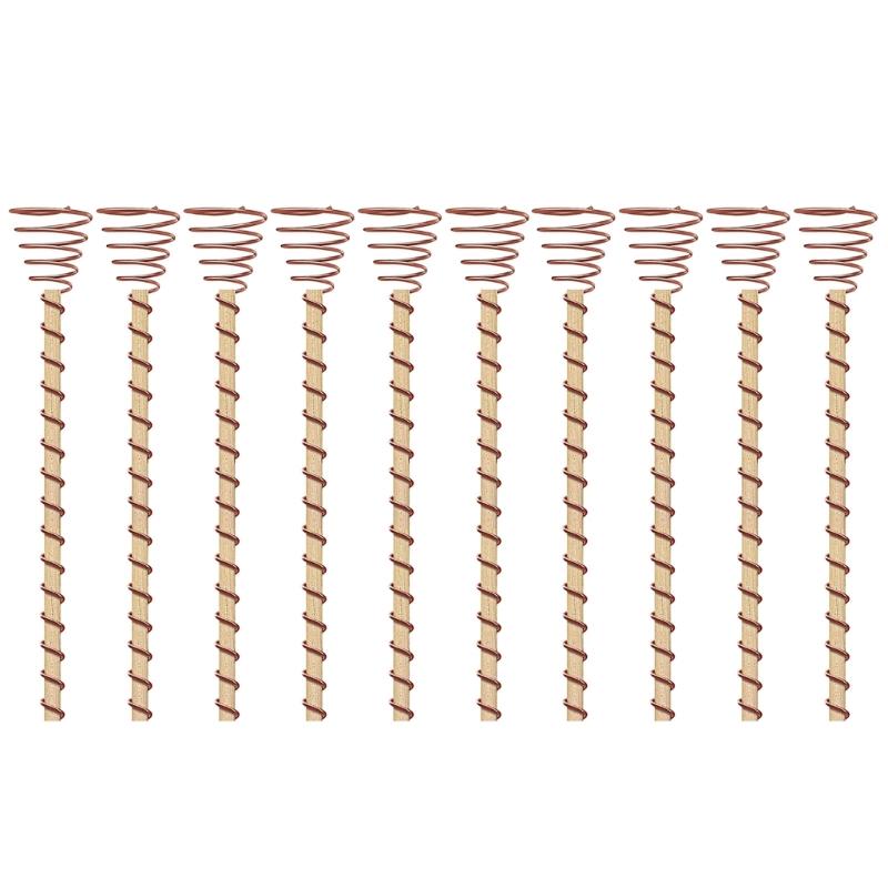 6/8/10Pcs Electroculture Garden Plant Stakes Coppers Wire for Electroculture Garden Antenna Support Plant Wood Stake