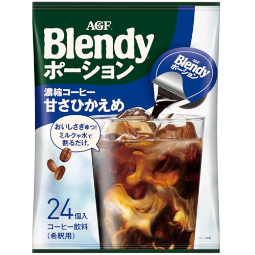 Set-Kauf AGF Blendy Potion Konzentrierter Kaffee Ungesüßt Eis 24 Stück (x 1) + Leicht gesüßt