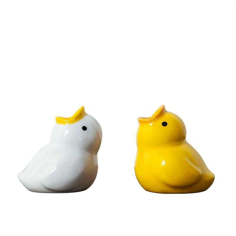Ceramic Duck Toothbrush Holder , Cute Bathroom Organizer with Pastel Colors, Freestanding or Countertop Decoration, Bathroom Vanity