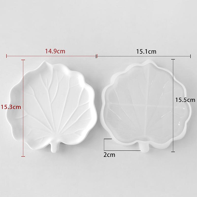 DIY Leaf Shape Coaster Silicone Mold Heat Resistant Mould for Epoxy Resin Gypsum Handmade Desktop Decor Craft Gifts Making