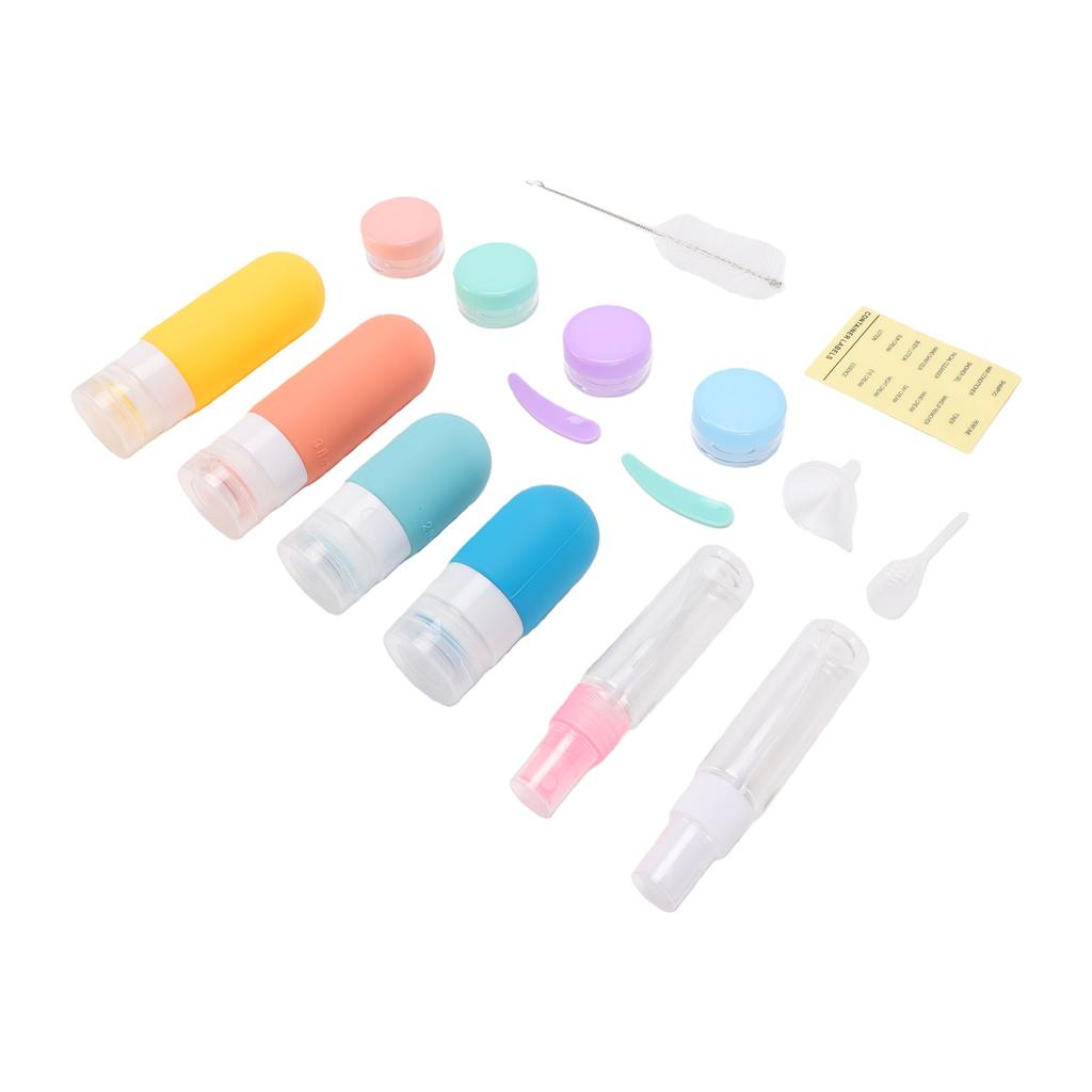 Toiletries Travel Bottles Leak Proof Squeezable Lightweight Travel Bottles Set for Airport Trip Accessories 190g 17