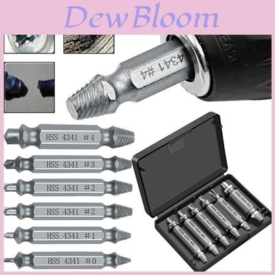 Durable 6-piece Broken Screw Extractor Remover Set For Easy Stripped Screw Removal