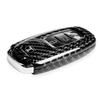 Luxury Carbon Fiber Key Case for TT R8, A3, S3, A4, 8K, A5, 8T, S5, A6, S6, C7 Series, A7, S7, A8, Q5, SQ5, and Q7 (Black)