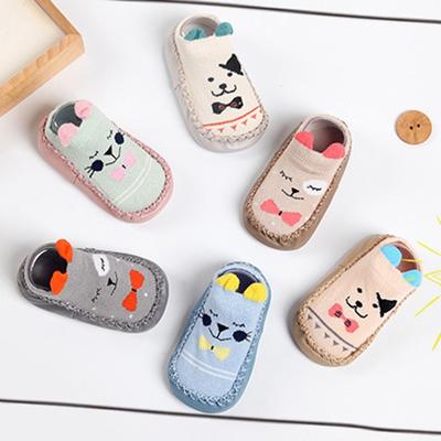 Calzini da pavimento per bambini, scarpe per bambini piccoli, suola morbida, simpatici cartoni animati, antiscivolo, 0-3 anni, scarpe da pavimento per la prima educazione