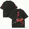 Vintage Washed Demon Slayer Anime Graphic T Shirt Men Women  Cotton Short Sleeve Tee Streetwear Casual Tops Yk Clothes