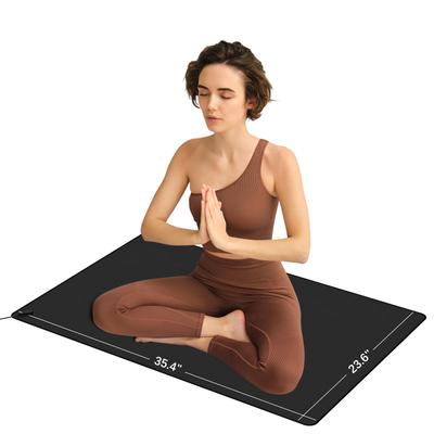 35.4"x23.6" Grounding Mat for Sleep & Relaxation, Earthing Pad with Conductive Carbon Fiber, Anti-Stress Portable Mat for Bed, Floor & Home Wellness