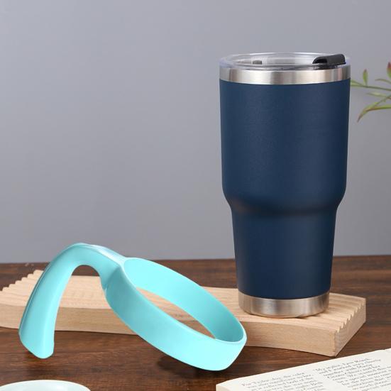 2 Pcs Tumbler Handle Attachment Ergonomic Grip Anti Slip Car Cup Holders BPA Free Travel Mug Handles for 20/32oz Tumbler Cup Accessories