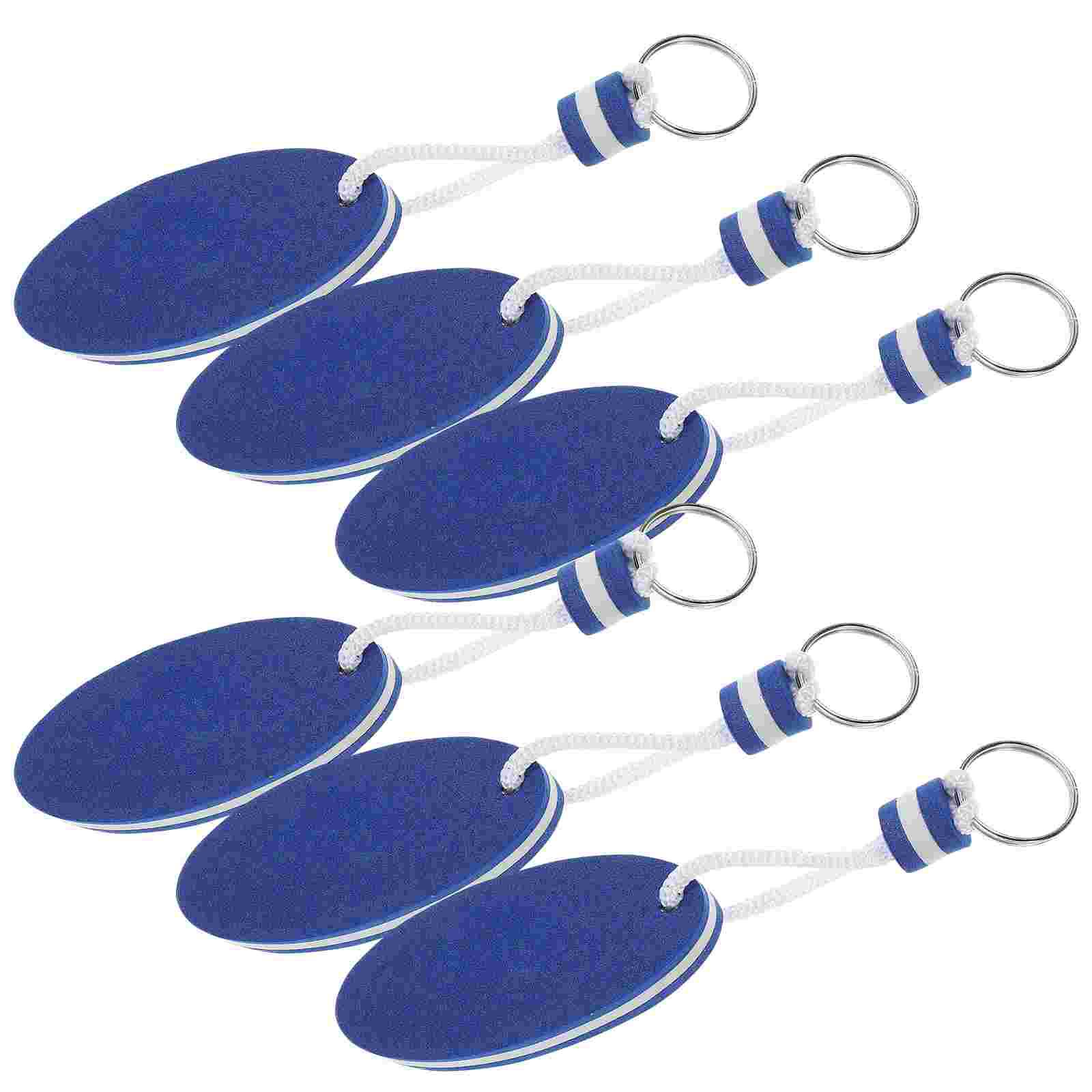 

6 шт. Овальный брелок для серфборда, подвеска из ЭВА, плавучий, вода, пена, губка, пряжка, кольцо-буй, брелоки, декор, портативный, цветной синий