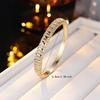 Simple and Elegant Zircon Inlaid Stepped Pattern Closed Women's Accessory Bracelet