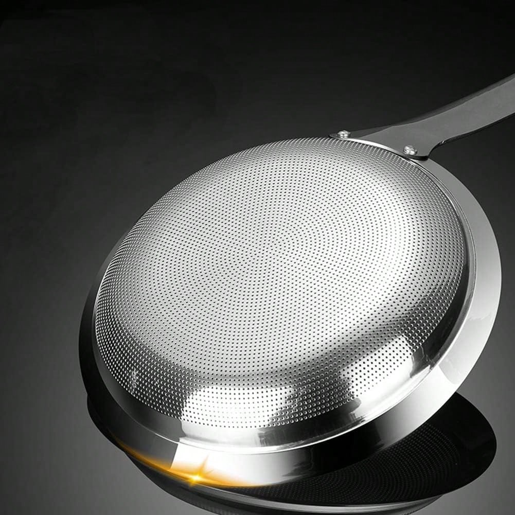 Fine Mesh Oil Strainer Spoon, Multifunctional Kitchen Tool for Removing Grease and Foam, Stainless Steel Colander Spoon, Food Oil Strainer