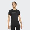 Nike Pánské prodyšné tréninkové tričko s krátkým rukávem s potiskem loga Černé DD1993-010
