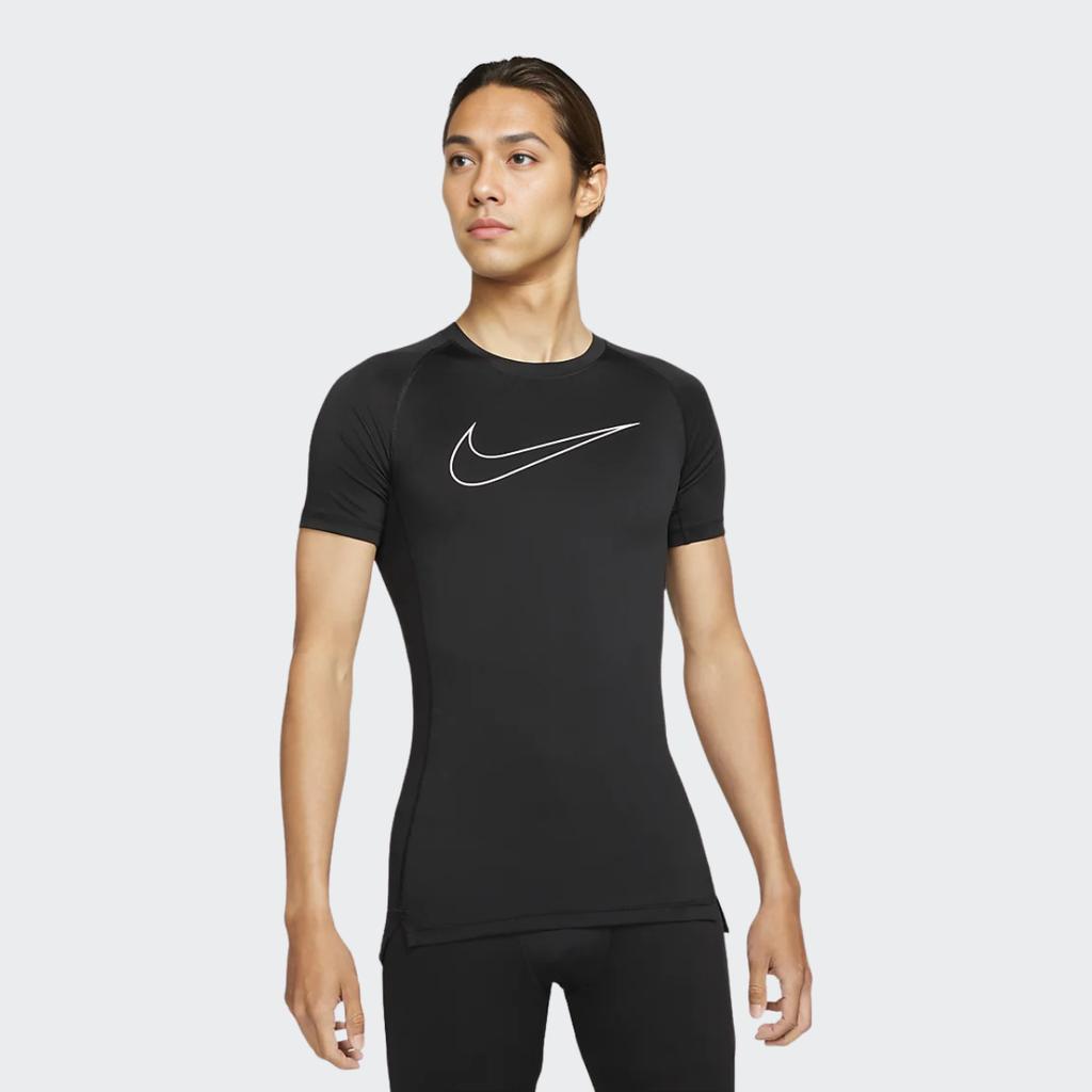 Nike Pánské prodyšné tréninkové tričko s krátkým rukávem s potiskem loga Černé DD1993-010