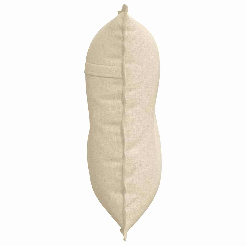 Back Cushion Cream 80 x 19 x 50 cm Fabric
