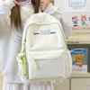 Schoolbag, Japanese-style INS fresh casual backpack, cute backpack for high school students, college students, high aesthetics, lightweight backpack