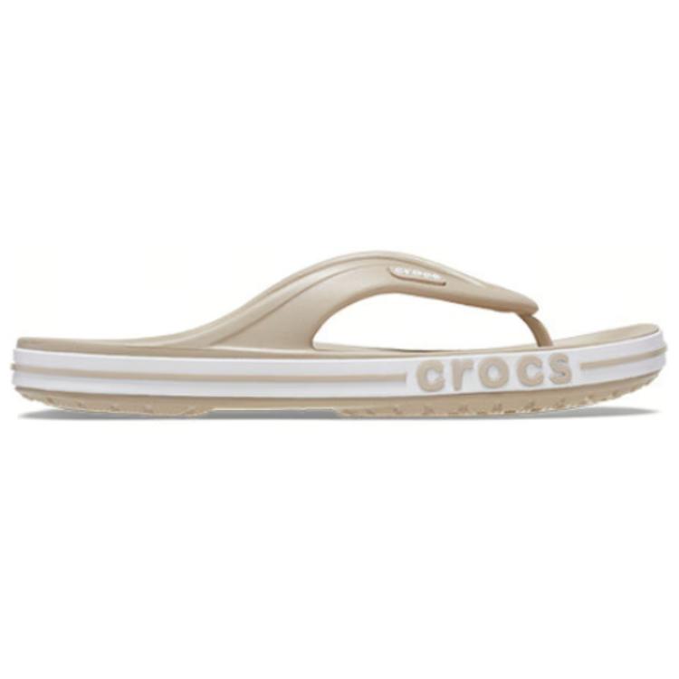 Crocs Comfortable Fashionable Anti-Slip Flip Flops Unisex Footwear Off-White 205393-2V3