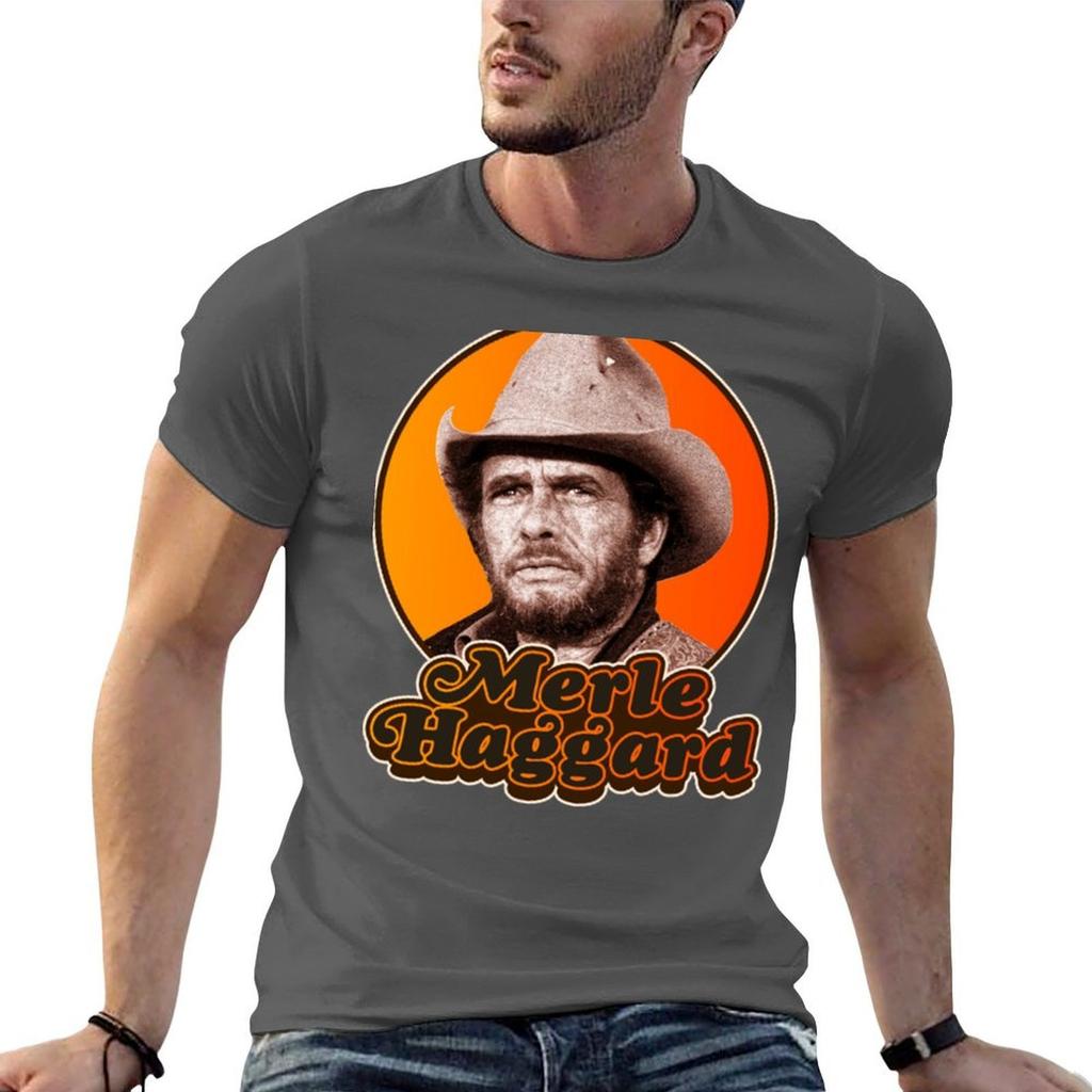 Retro Merle Haggard Legend Des Tshirt Outdoor Activity Sports Tshirt