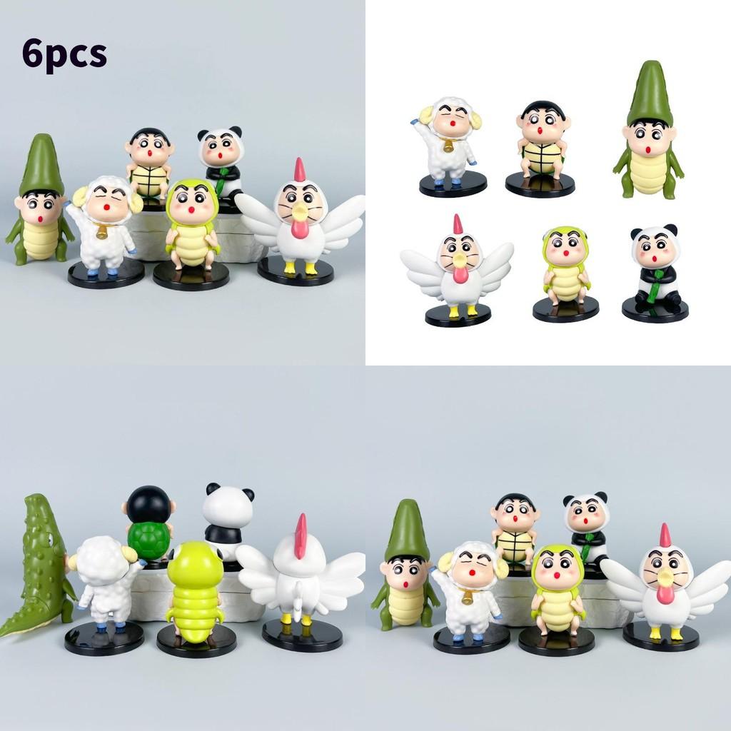 Crayon Shinchan Pvc Figurine With Cosplay Animals For Collection And Display