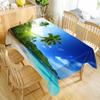 Custom Beach Seaside Table Cloth Oxford Print Waterproof Oilproof Home Rectangular Party Table Cover 100X140cm/140X250cm