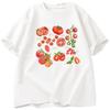 Tomato Pattern Tshirt Rustic Style Vegan Clothing Aesthetic Womens Printed Tshirt Summer Harajuku Style Tshirt Y2K Top