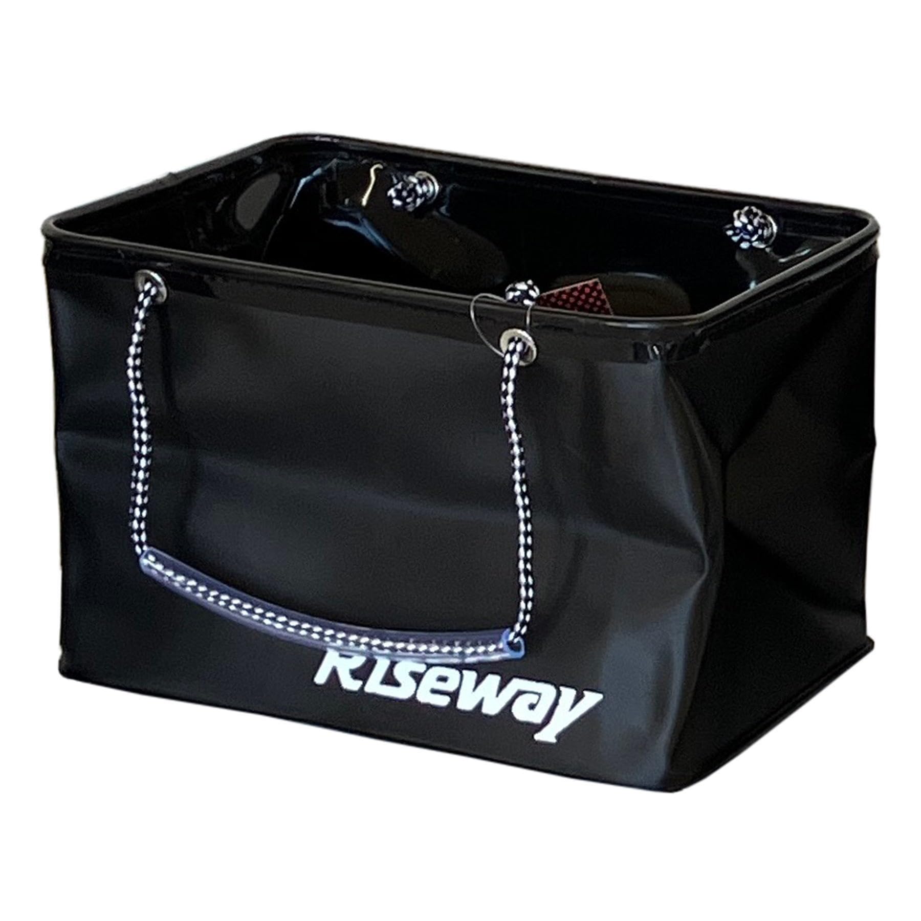 

Riseway Folding Bucket for Rock Black UEV-044 (without lid) Fishing, 33cm, чёрный