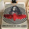 1PC Silence of the Lambs Print Flannel Blanket, High Quality Comfortable for All Seasons, Home Decor, Warmth and Comfort, Perfect for Christmas Gifts