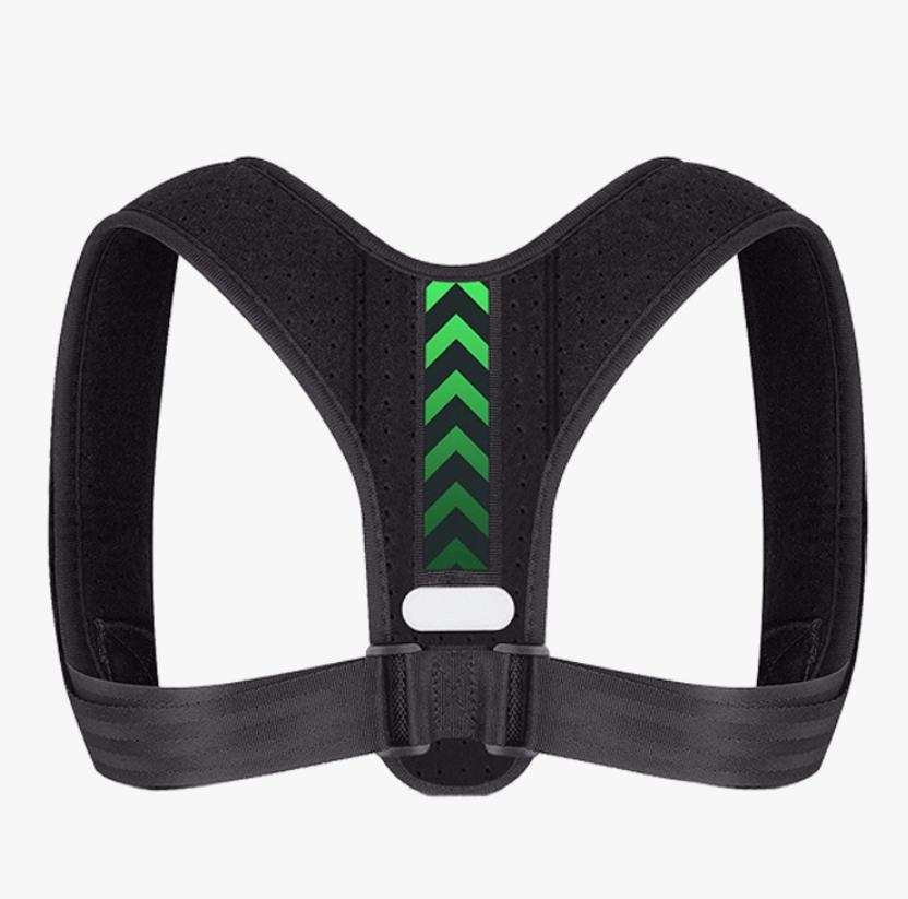 Spot Product Adjustable Upper Back Brace Belt Posture Corrector Back Straightener Shoulder Posture Corrector Belt M чёрный