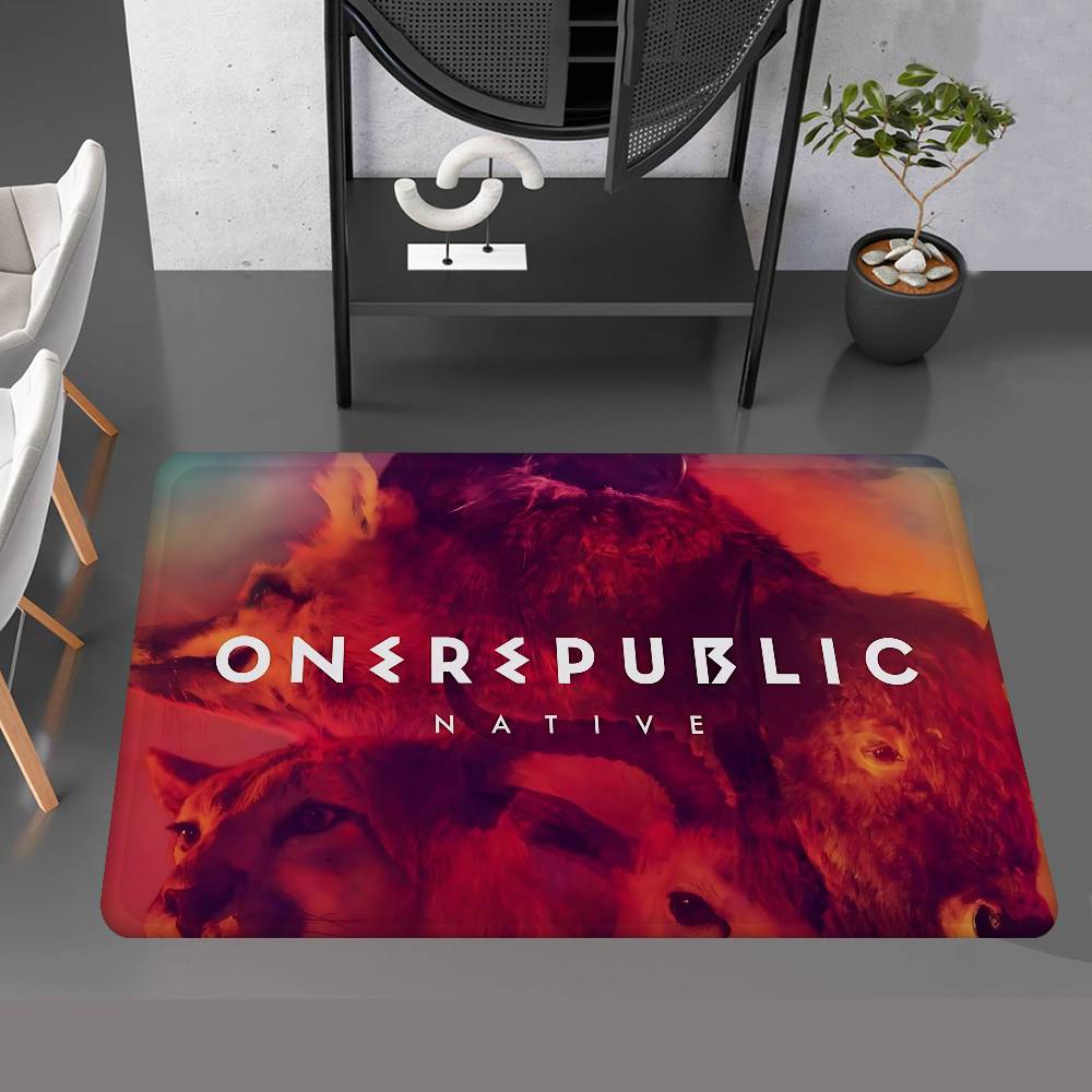 

Pop Rock Band Onerepublic Floor Mat Rectangle Anti-slip Home Soft Badmat Front Door Indoor Outdoor Mat Hotel Decor Mat 40cm x 60cm