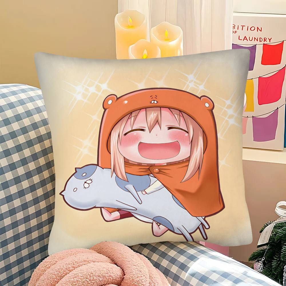 Anime Himouto Umaruchan Pillow Case Fashion Square Pillowcase Bedroom Sofa Room Ins Decoration Leisure Cushion Cover
