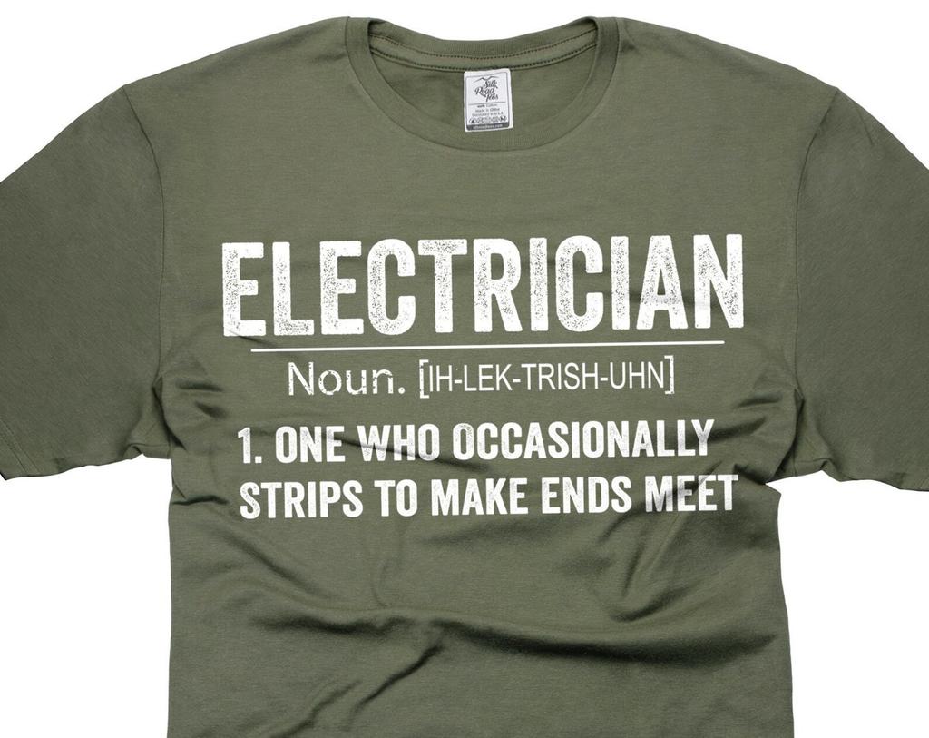 Mens Electrician T-Shirt Electrician Definition Shirt Father's Day Electrician Shirts Electrician Gift Ideas Shirt For Husband Men Papa
