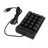 Kabelgebundener Ziffernblock Schwarz USB-Anschluss 19 U-förmige Tasten Plug and Play Kompakte numerische Tastatur für Laptop PC Desktop