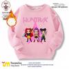 Kpop Demon Hunters Kids' Pure Cotton Long Sleeve Sweatshirt - Unisex T-Shirt for Autumn/Winter