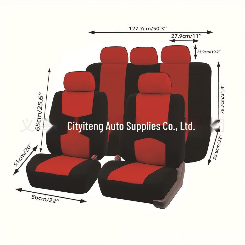 Universal Elastic Car Seat Cover, 9-Piece Set - All-Season Style