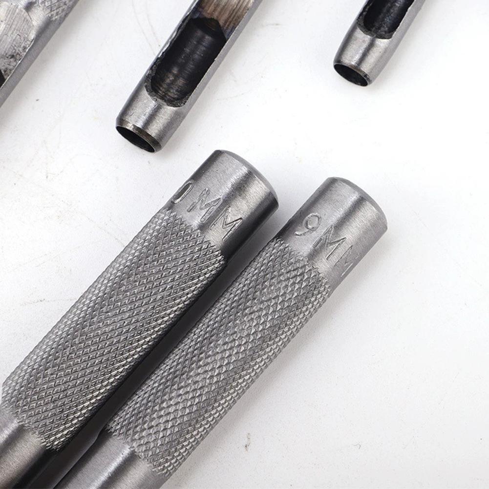 10 Pcs Leather Hole Punching Tools Leather Hollow Drilling Puncher Kit 1-10mm Sewing Craft Leather Working Tools
