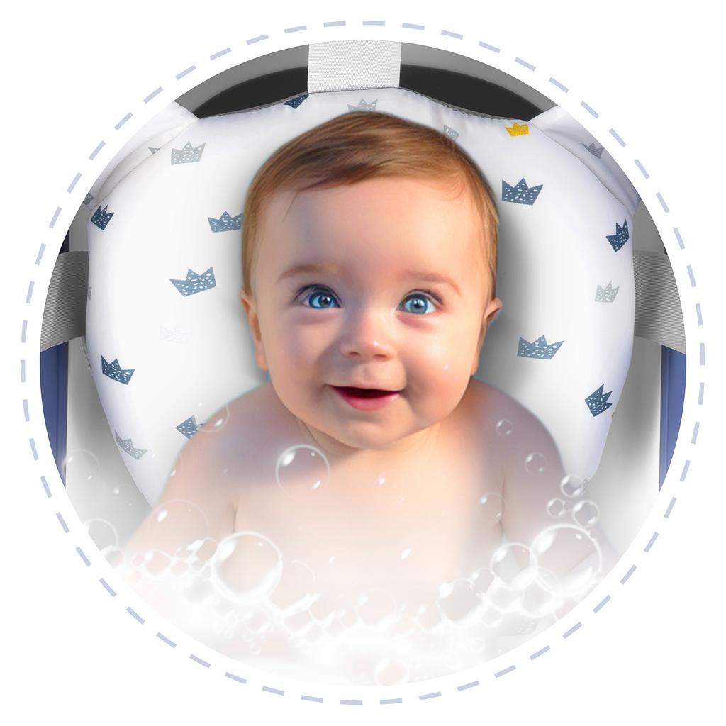 Ricokids Baby Bathtub Cushion, Blue And White